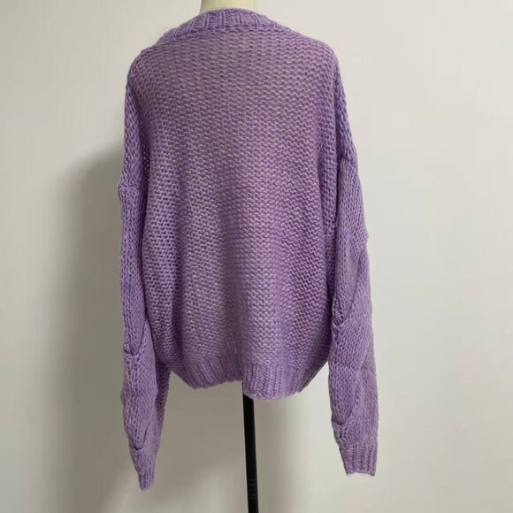 Loewe Light Purple Knit Sweater - Picture 6 of 11